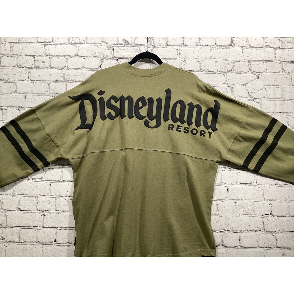 Disney Parks Spirit Jersey Disneyland Resort Olive Green Long Sleeve Shirt L